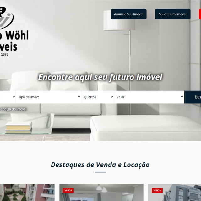 Site Renato Wöhl Imóveis – Joinville/SC