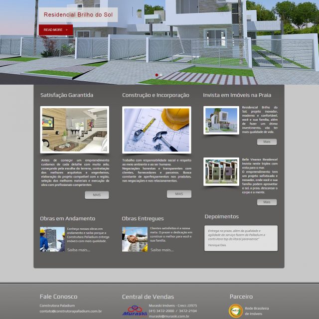 Site Construtora Palladium – Guaratuba/PR