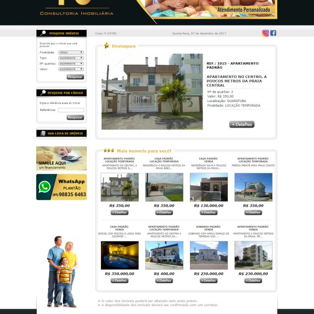 Site FS Consultoria Imobiliária – Guaratuba/PR